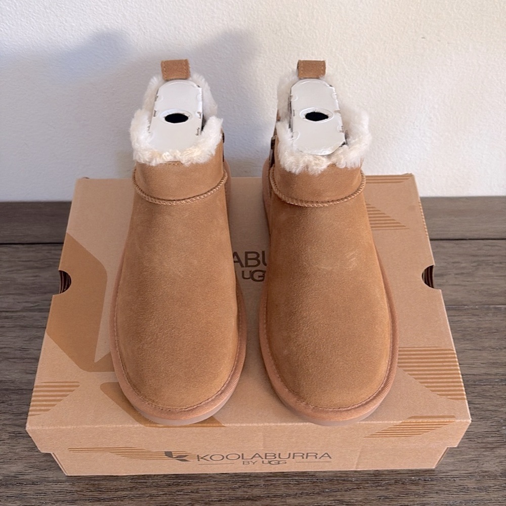 NIB [Koolaburra By UGG] Koola Ultra Mini Brown Winter Boots Women’s/Big Kids 5 - Picture 4 of 13